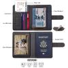 Melsbrinna Rfid Passport Holder for Travel women/Men, Cute Passport Wallet Rfid Blocking Card Slots, Rfid Passport Cover/CaseTravel Wallet, Passport Book Holder (1, Black) view 3