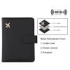 Melsbrinna Rfid Passport Holder for Travel women/Men, Cute Passport Wallet Rfid Blocking Card Slots, Rfid Passport Cover/CaseTravel Wallet, Passport Book Holder (1, Black) view 4