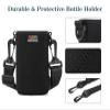 Nuovoware Water Bottle Carrier, Premium Neoprene Portable Insulated Water bottle Holder Bag 500ML with Adjustable Shoulder Strap Fit Stainless Steel & Plastic Bottles, Small Size, Black view 3