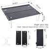 Boundless Voyage Camping Table Lightweight Hard-Topped Folding Table Aluminium Alloy Mini Table with Carry Bag Black view 2