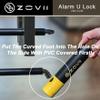 Alarm U Lock Anti Theft Carbide-Reinforced Steel 14mm 230mm Length U-bar Lock with Alarm Selection for Motorcycle Bike eBike Glass Door view 4