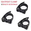 Bicycle Accessories 28.6/31.8/34.9mm Aluminum Bike Seatpost Clamp Quick Release Seat Post Tube Clip Bike Parts Seat Tube Clamp Seatpost Clamp Bike Parts (Color : 31.8mm clamp) view 3