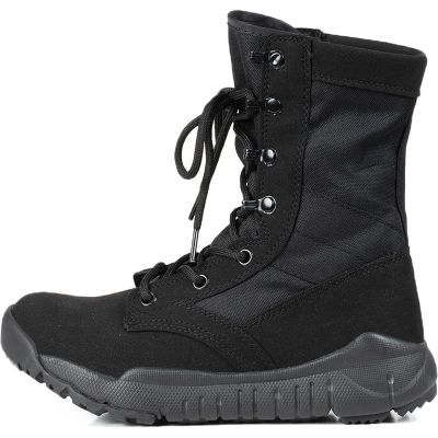 hongrenamz Mens Outdoor Boots Lightweight Walking Boots Rubber Outsole Trekking Shoes for Travelling Camping Hiking Black-EU39/US7