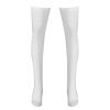 Aislor High Thigh Socks Striped Over Knee Thin Tights Long Stocking Knee High Leg Warmer White Open Toes 1 Pair view 1