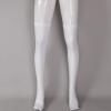 Aislor High Thigh Socks Striped Over Knee Thin Tights Long Stocking Knee High Leg Warmer White Open Toes 1 Pair view 3