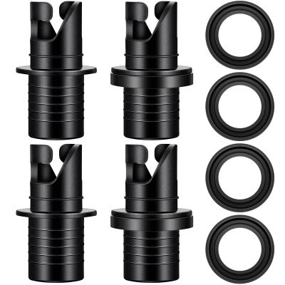 Riakrum 4 Pcs Inflatable Kayak Pump Adapter Compatible with Halkey Roberts Valve Adapter Paddle Board Air Pump Hose Adapter Kayak Air Pump Replacement Accessories for Inflatable Boat Bed (Style 1)