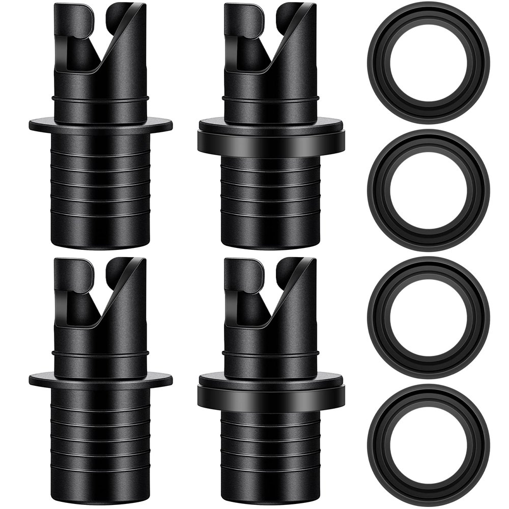 Riakrum 4 Pcs Inflatable Kayak Pump Adapter Compatible with Halkey Roberts Valve Adapter Paddle Board Air Pump Hose Adapter Kayak Air Pump Replacement Accessories for Inflatable Boat Bed (Style 1)