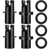 Riakrum 4 Pcs Inflatable Kayak Pump Adapter Compatible with Halkey Roberts Valve Adapter Paddle Board Air Pump Hose Adapter Kayak Air Pump Replacement Accessories for Inflatable Boat Bed (Style 1) view 1