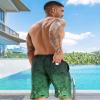 APTRO Men's Swim Trunks 9" Quick Dry Bathing Suit Big & Tall Beach Swimsuits HWP023 Green 5X view 3