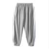 Freebily Kids Girls Athletic Sweatpants Elastic Waist Jogger Cargo Pants Stripes Side Print Casual Active Trousers Grey 3-4 Years view 2
