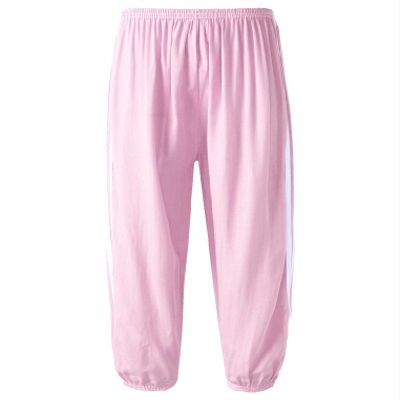 Freebily Kids Girls Athletic Sweatpants Elastic Waist Jogger Cargo Pants Stripes Side Print Casual Active Trousers Pink 5-6 Years