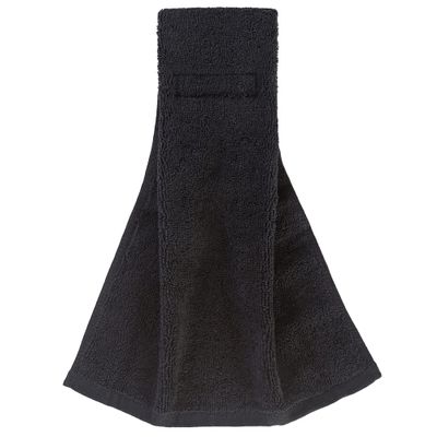 Gridiron Gladiator Cotton Football Towel - Absorbent Football Towels QB - Belt Loop for QB Gear - Sideline Essential - Black - Small