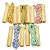 1pc Skipping Sports Rope Practice Speed Jump Training Strap with Wood Grip Handle Children Fitness Equipment 214cm Random Color view 2