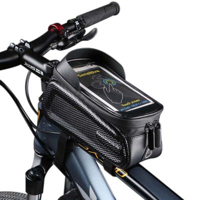 Bike Frame Bag EVA Waterproof Handlebar Bag,8.5inch phone super sensitive touch cycling bags for mtb road bike accessories