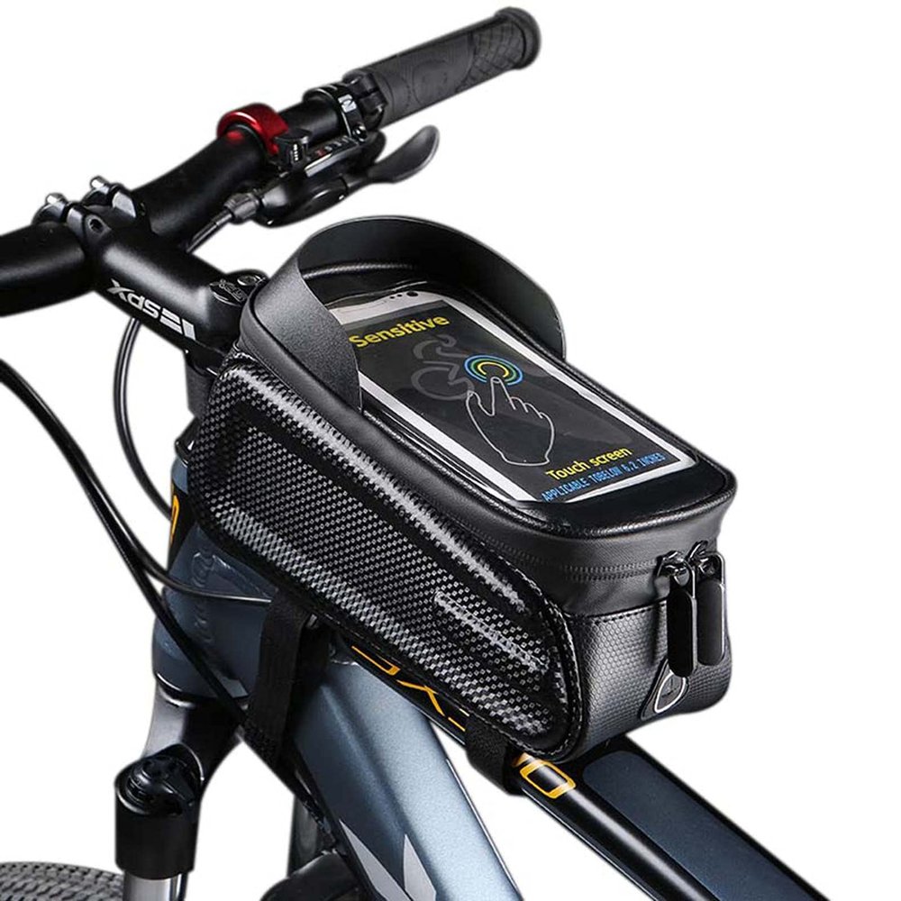 Bike Frame Bag EVA Waterproof Handlebar Bag,8.5inch phone super sensitive touch cycling bags for mtb road bike accessories