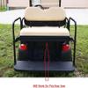Huskey Golf Cart Front Rear Seat Covers Compatible with Yamaha G29 Drive & Drive 2 2007-Up Models, Custom Fit, Black/Red Diamond Stitching, Marine Grade Vinyl, Staple On view 3