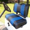 Huskey Golf Cart Front Rear Seat Covers Compatible with Yamaha G29 Drive & Drive 2 2007-Up Models, Custom Fit, Black Blue Diamond Stitching, Marine Grade Vinyl, Staple On view 2