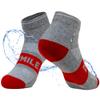 DRYMILE Active Waterproof Socks, Breathable Cushioned Running, Hiking, Winter Waterproof Socks for Men & Women - Ankle (X-Large, Grey/Red) view 1