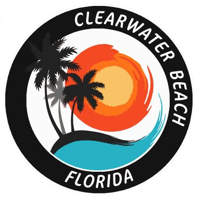 Clearwater Beach Florida 3.5" Sticker for Car Vinyl Decal Window Truck Window Car Bumper Sticker Laptop Decal Motorcycle Helmet