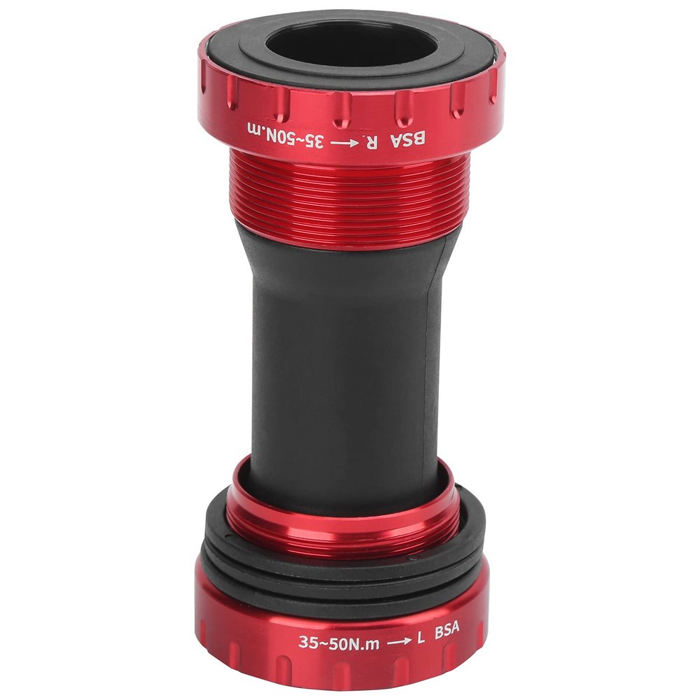 BB Bottom Bracket, Road Mountain Bike Bottom Bracket Kit, 68-73mm Aluminum Alloy BB Bottom Bracket Red