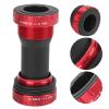 BB Bottom Bracket, Road Mountain Bike Bottom Bracket Kit, 68-73mm Aluminum Alloy BB Bottom Bracket Red view 2