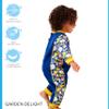 Splash About Warm in One Baby Wetsuit, Garden Delight, 6-12 Months view 2
