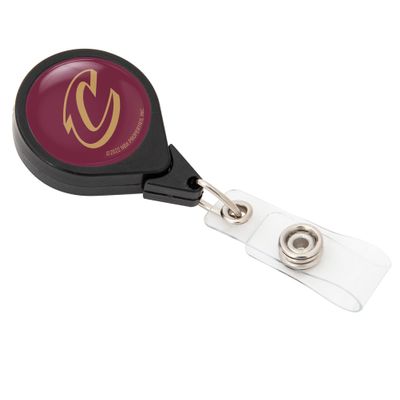 Desert Cactus Cleveland Cavaliers Retractable Badge Holder NBA ID Reel with Ticket Clip for Lanyard, Work, School & Office Access (Design A)
