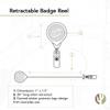 Desert Cactus Cleveland Cavaliers Retractable Badge Holder NBA ID Reel with Ticket Clip for Lanyard, Work, School & Office Access (Design A) view 2