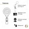 Desert Cactus Cleveland Cavaliers Retractable Badge Holder NBA ID Reel with Ticket Clip for Lanyard, Work, School & Office Access (Design A) view 3