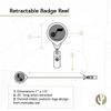 Desert Cactus Utah Jazz Retractable Badge Holder NBA ID Reel with Ticket Clip for Lanyard, Work, School & Office Access (Design A) view 2