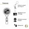 Desert Cactus Utah Jazz Retractable Badge Holder NBA ID Reel with Ticket Clip for Lanyard, Work, School & Office Access (Design A) view 3