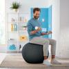 Leitz Active Sitting Ball, Ergonomically Designed Desk Chair Alternative, 65cm Diameter, Includes Fabric Ball Cover, Hand Air Pump & 2 x Plugs, Ergo Cosy Range, Velvet Grey, 52790089 view 3