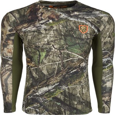 Drake Waterfowl L/S Performance Crew with Agion Active XL Country DNA Medium
