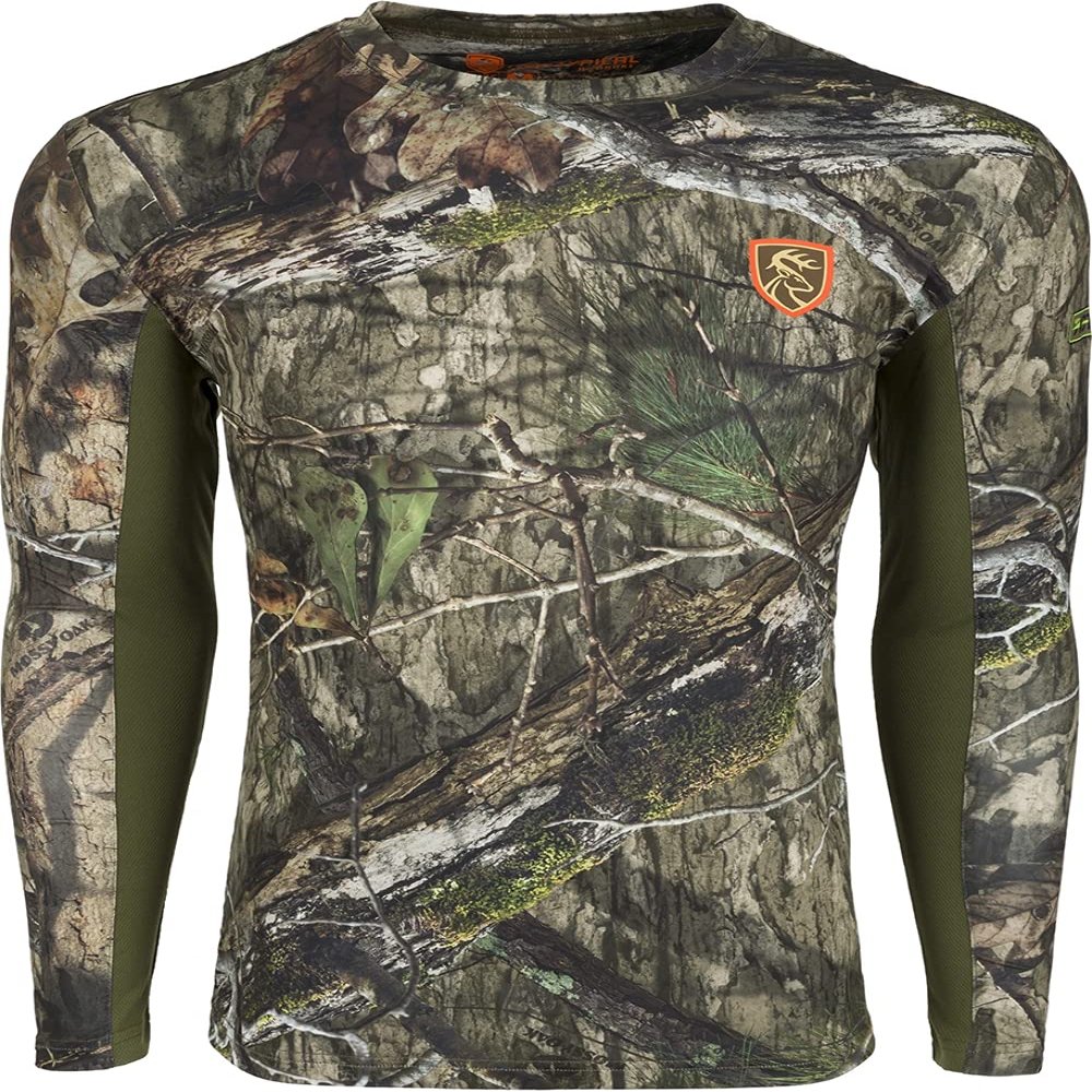 Drake Waterfowl L/S Performance Crew with Agion Active XL Country DNA Medium