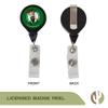 Desert Cactus Boston Celtics Retractable Badge Holder NBA ID Reel with Ticket Clip for Lanyard, Work, School & Office Access (Design A) view 2
