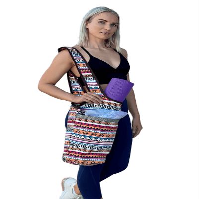 JupiterGear Yoga Mat Carrying Tote Bag with Large Pockets, A Zipper Pocket, With Space to Fit Most Size Mats