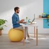 Leitz Active Sitting Ball, Ergonomically Designed Desk Chair Alternative, 65cm Diameter, Includes 100% Fabric Ball Cover, Inner Ball, Hand Air Pump & 2 x Plugs, Ergo Cosy Range, Warm Yellow, 52790019 view 2