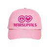 Press Fans - Peace Love MARSUPIALS Hat Baseball Cap Distressed Classic Polo Style Adjustable, y58 Light Pink view 1