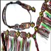 Showman Cheetah/Serape Print Browband Headstall & Fringe Breast Collar Set view 2