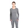 Terramar Women's 2.0 Cloud Nine Midweight Performance Baselayer Scoop Shirt, Dark Grey Melange, Large view 1
