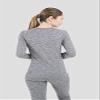 Terramar Women's 2.0 Cloud Nine Midweight Performance Baselayer Scoop Shirt, Dark Grey Melange, Large view 3