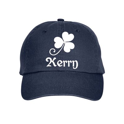 Press Fans - Kerry Irish Celtic Shamrock Hat Baseball Cap Distressed Classic Polo Style Adjustable, l84 Navy Blue