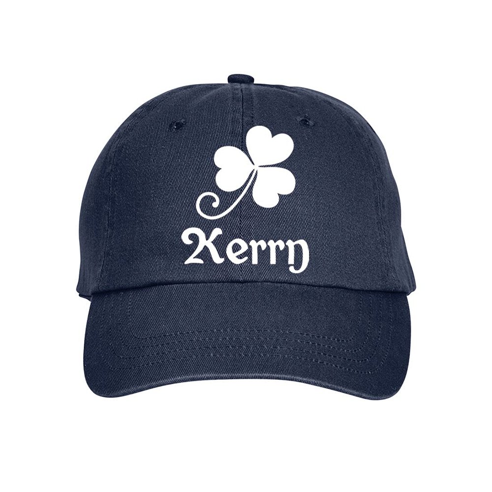 Press Fans - Kerry Irish Celtic Shamrock Hat Baseball Cap Distressed Classic Polo Style Adjustable, l84 Navy Blue