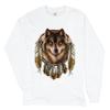 Wolf Spirit Long Sleeve T-Shirt Native American Dreamcatcher Indigenous White X-Large view 1