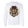 Wolf Spirit Long Sleeve T-Shirt Native American Dreamcatcher Indigenous White X-Large view 4