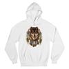 Tee Hunt Wolf Spirit Sweatshirt Native American Dreamcatcher Indigenous Hoodie White Small view 1