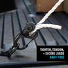 Nite Ize CamJam XT Aluminum Rope Tightener - Versatile Tie Down Cam Mechanism with Carabiner Clip - Secure Hiking Gear Essential - Rope Tie Down Accessory - Black/White view 3