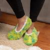 BambooMN Adult Women's Soft Warm Cozy Fuzzy Tie Dye Multicolor Slippers Non-Slip Socks, Minty Mingle, Extra Large 1 Pair view 2