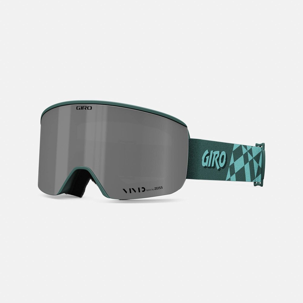 Giro Ella Ski Goggles - Snowboard Goggles for Women- Grey Green Cover Up Strap with Vivid Onyx/Vivid Infrared Lenses