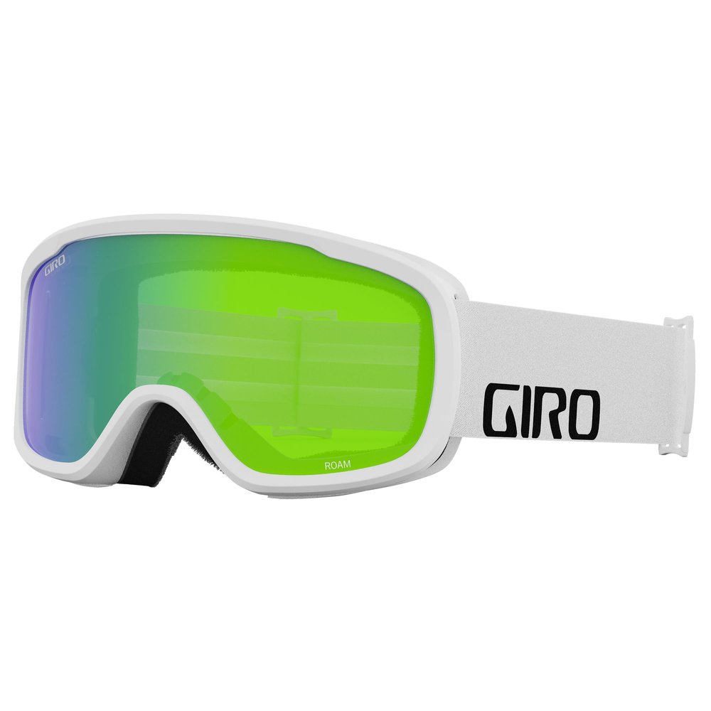 Giro Roam Ski Goggles - Snowboard Goggles for Men, Women & Youth - White Wordmark Strap with Loden Green/Yellow Lenses
